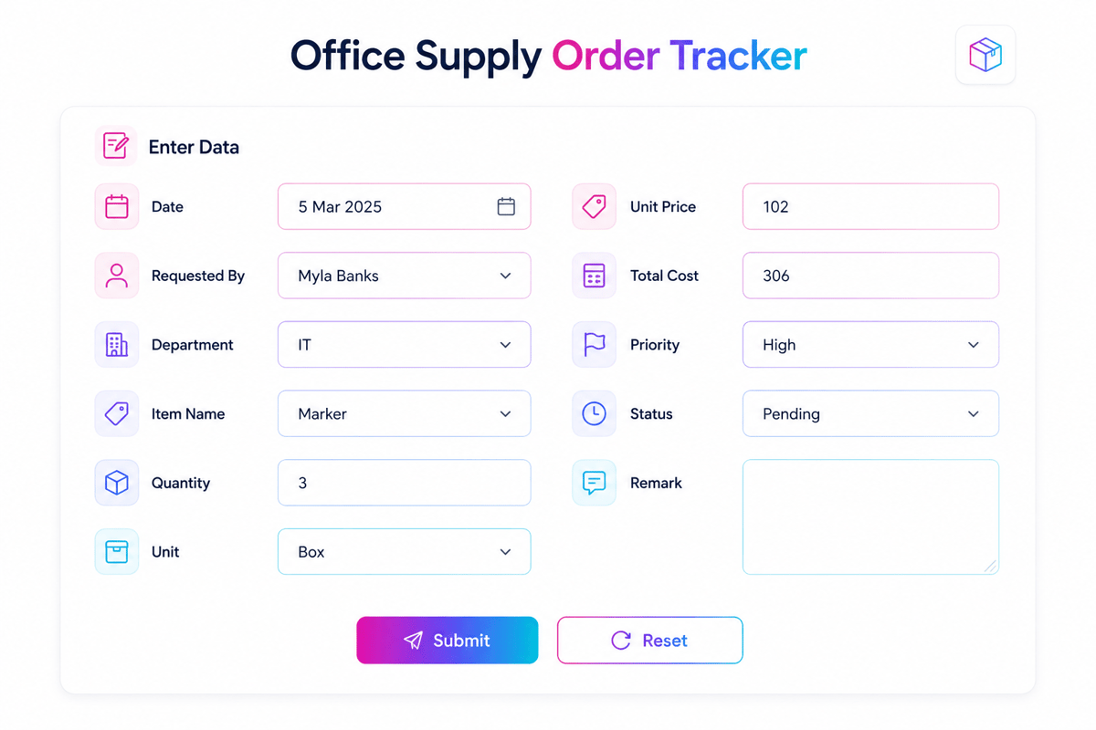 Office Supply Tracking System