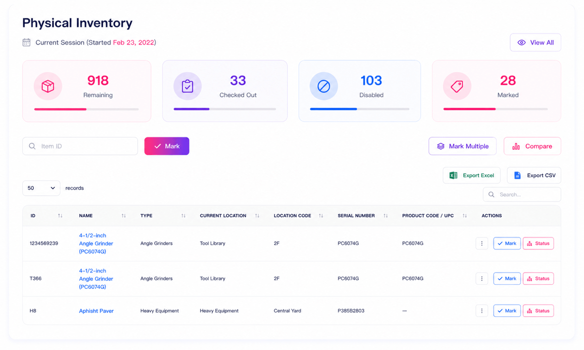 Physical Inventory Count Software