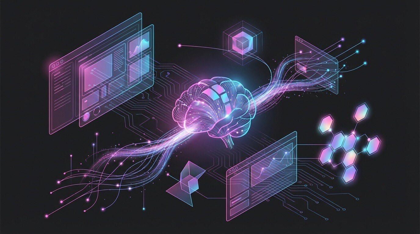 Features of marketing automation software: a central AI engine linking campaign screens, data and triggers