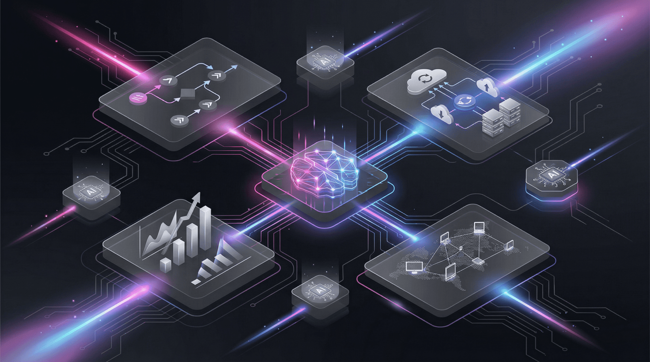Marketing automation for small businesses: a central hub linking campaign, analytics and customer data tiles