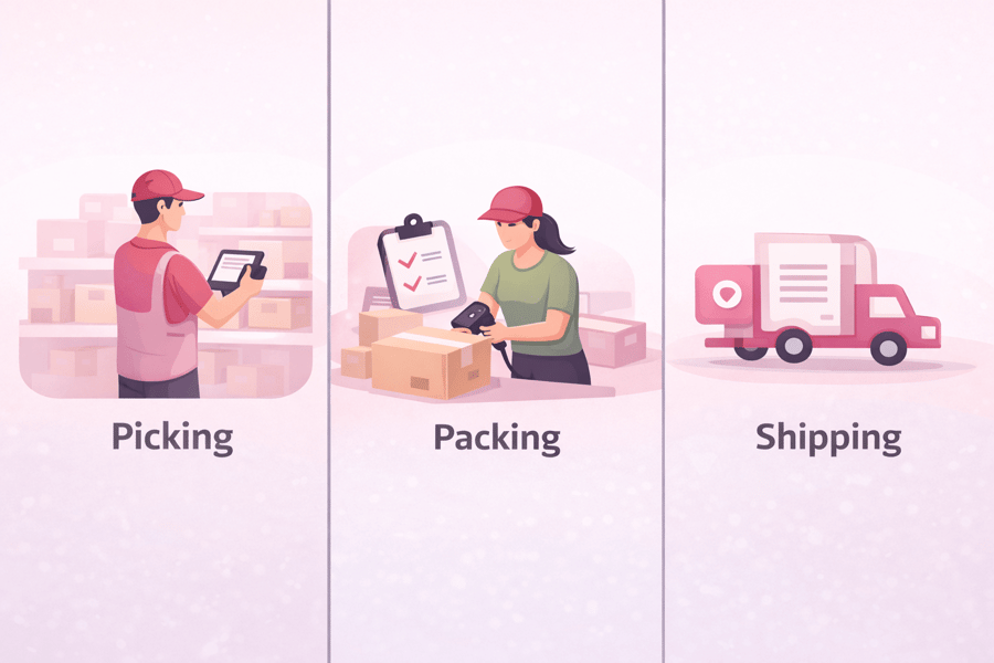 Picking, packing, and shipping