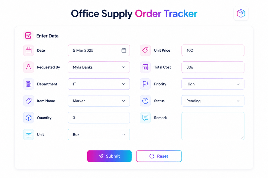 Office Supply Tracking System