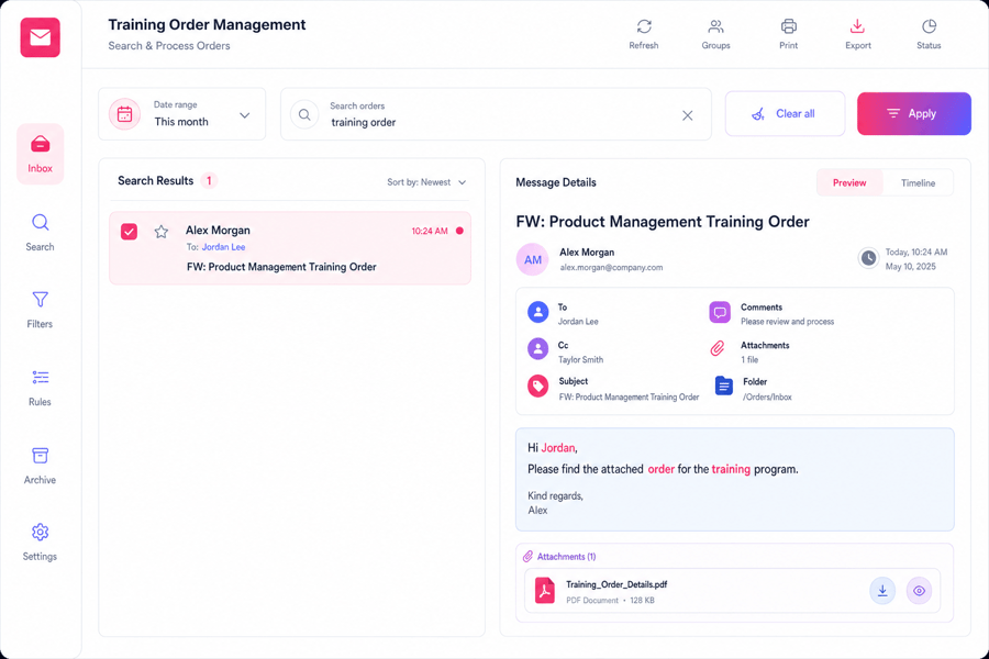 Mail Order Manager Software